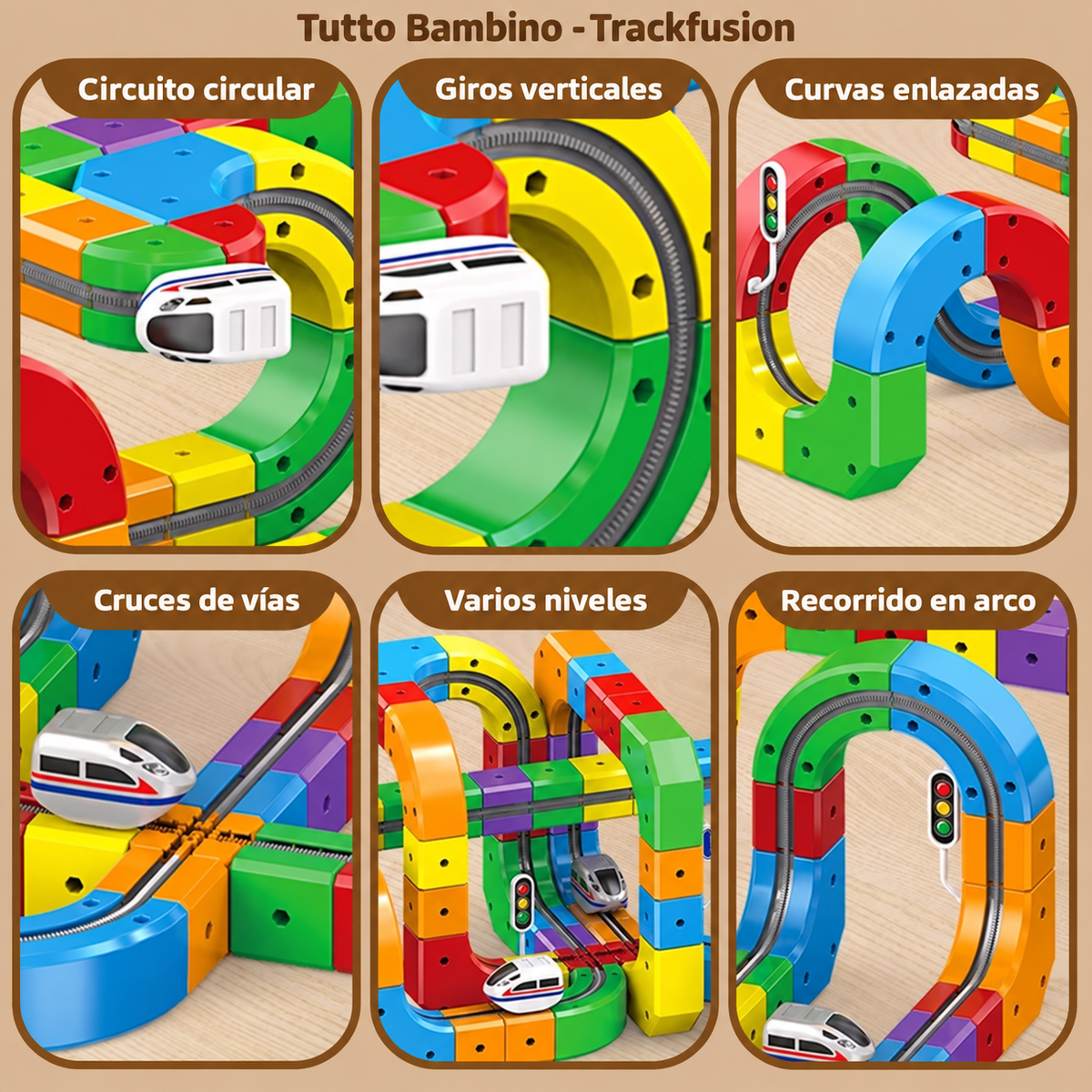 TrackFusion - Circuito de tren 3D para pequeños constructores