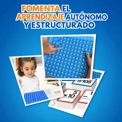 KinderMath™ – Tablero Montessori 4 en 1 para Aprender Matemáticas