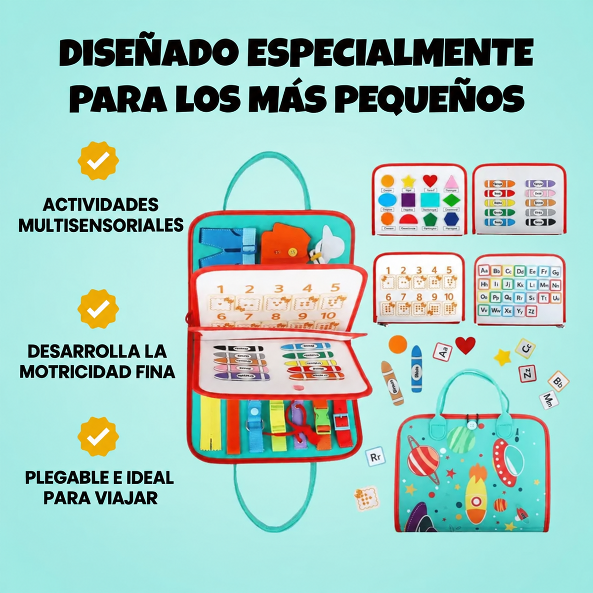 Kinderboard - Libro de desarollo sensorial Montessori